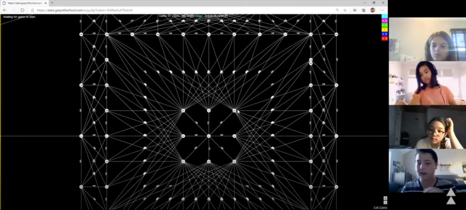 Synthesis cohort playing the game Constellation
